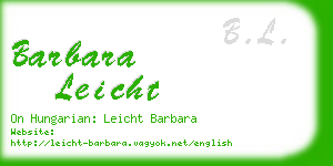 barbara leicht business card